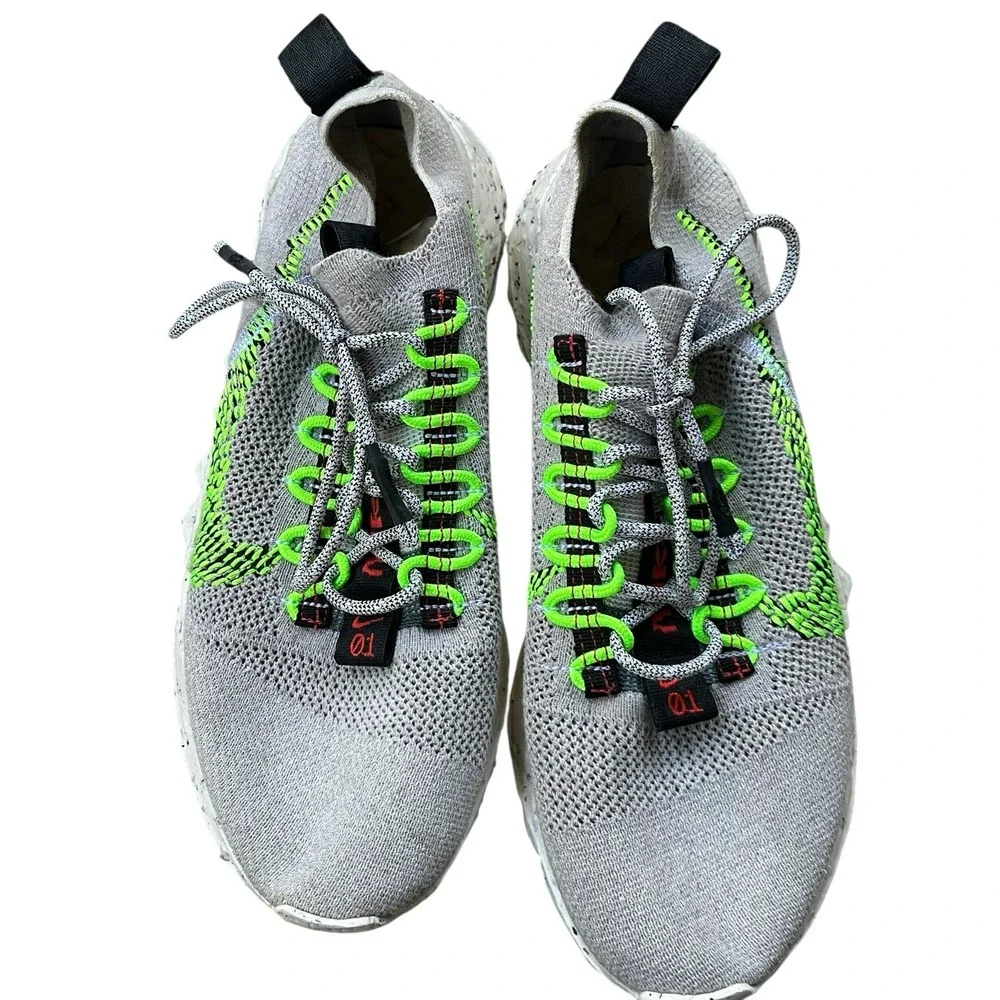 Men's‎ Size 9 Nike Space Hippie 04 Running Shoe Vast Grey/Electric Green